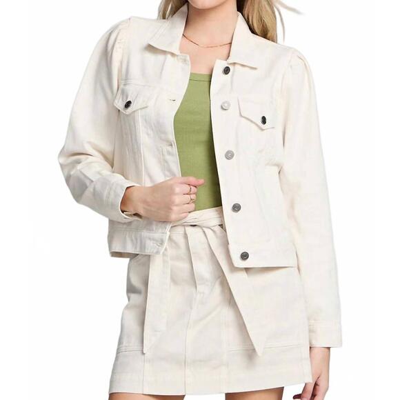 NEW SALTWATER LUXE hyland denim jacket in salt